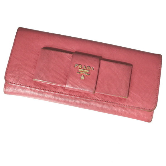 Prada Ribbon Pink Wallet Leather - Picture 1 of 6